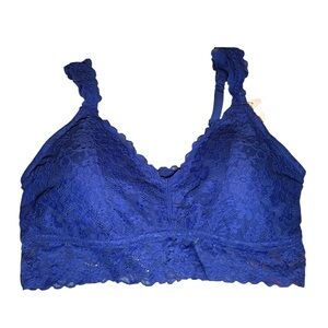 No Boundaries Blue Lace Bralette XL
